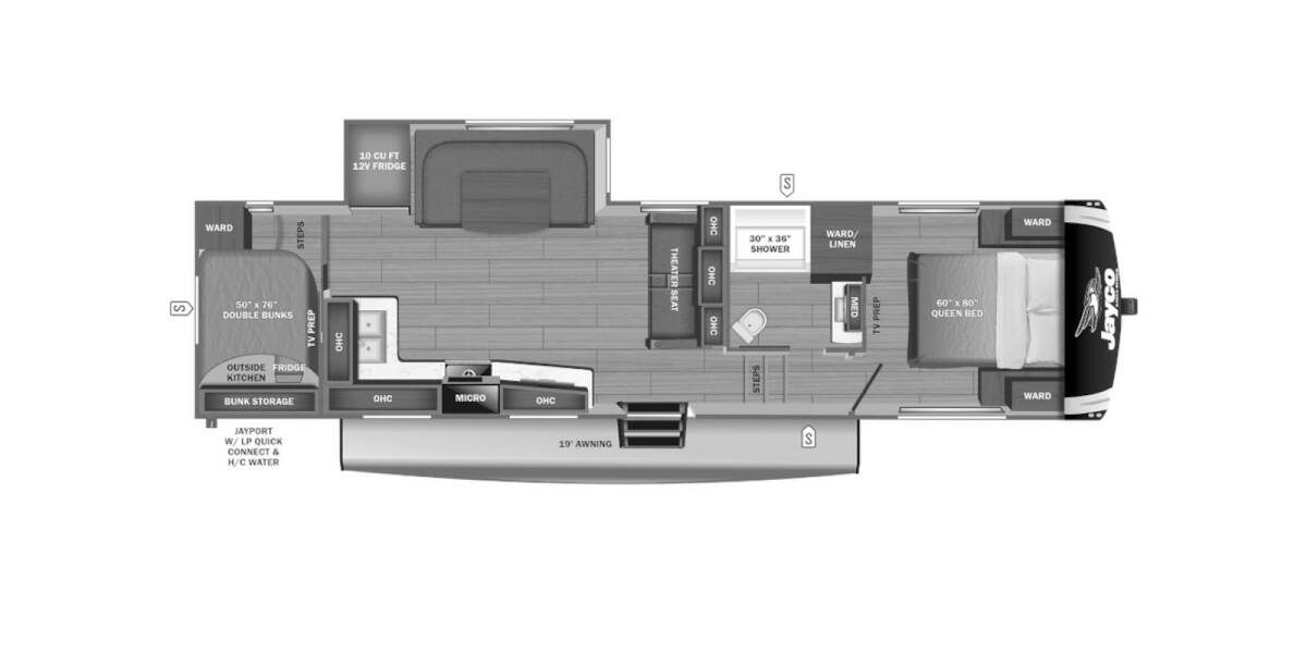 2024 Jayco Eagle HT 29DDB Fifth Wheel at Interstate RV Sales & Service, Inc. STOCK# 1589 Floor plan Layout Photo