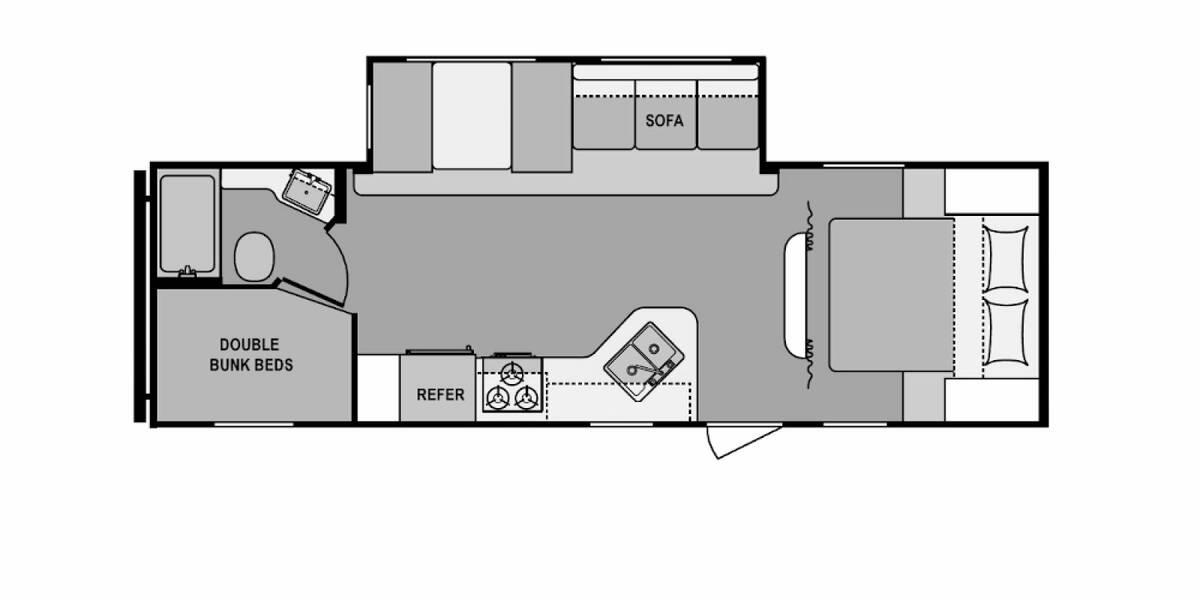 2015 Coleman Expedition 262BH Travel Trailer at Interstate RV Sales & Service, Inc. STOCK# 1556AA Floor plan Layout Photo